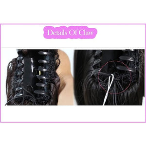 SONGCHAO Fake Hair Bun 1 Pack Long Straight Ponytail Hair Extension Claw Clip Synthetic Fluffy Ponytail Long Claw Clip Braid Women Wigs Hair Accessories (Color : 005 Size : 24inches)