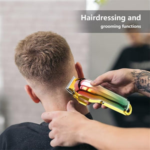Hair Clippers &amp Trimmer for Men Cordless Rechargeable Clippers for Hair Cutting - 4 Limit Combs Stainless Steel Blades Hair Trimmer Or Barbers SalonB