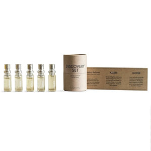 Laboratory Perfumes Discovery Set | 5 x 5ml Eau de Toilette | Gender-Free Nature-Inspired Fragrances | Amber Gorse Samphire Tonka Helios | Unique Gift Set Travel Set