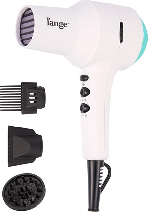 L'ANGE HAIR PowerStyle Ionic Turbo Hair Dryer | 1875W Fast Drying &amp Precision Styling for Long-Lasting Frizz-Free Looks | Advanced Ionic Technology Smooths &amp Shines Hair (White)