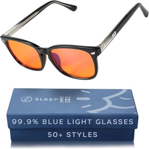 100% Blue Light Blocking Glasses - Women + Men - Better Sleep - Anti Eye Strain Protection - Computer Screens Gaming