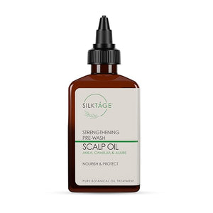SILKTA?GE Repair and Rejuvenate Pre-Wash Scalp Oil Tropical and Ayurvedic Inspired Treatment to Nourish Protect &amp Strengthen Hair and Scalp Care 3.4 Fl Oz