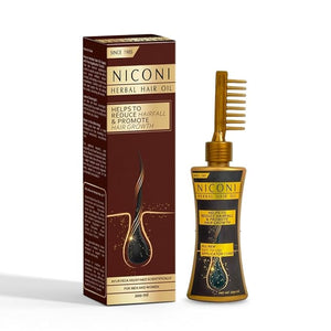 Ni.co.n.i Herbal Hair Oil With Applicator Comb 200ml Reduces Hair Fall and Promotes Growth For Men and Women