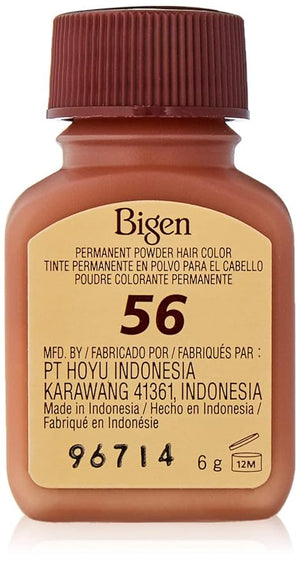 Bigen Permanent Powder Hair Color 56 Medium Brown 1 ea (Pack of 5)