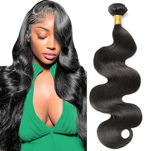 Body Wave Bundles Human Hair Extensions 28 Inch 100% Unprocessed Brazilian Human Hair Bundle Natural Black Hair Extensions