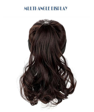 Women Hair Ponytail Wig Baseball Cap with Hair Long Wavy Wig Golf Hats With Hollow top baseball cap wig