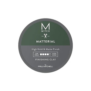 MITCH by Paul Mitchell Matterial Finishing Clay for Men High Hold Ultra-Matte Finish For All Hair Types 3 oz.