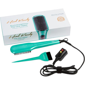 Head Kandy One Upper Hair Straightening Brush with Heat | Hot Brush with Ceramic Plating | Anti Scald Technology | Mint