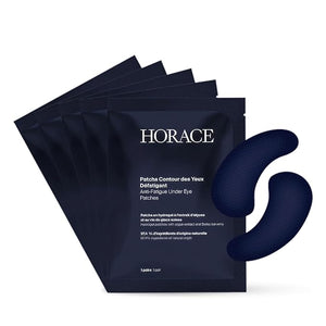 HORACE Anti-Fatigue Under-Eye Patches for Men - Dark Circle and Puffiness Reduction - Moisturising &amp; Refreshing Hydrogel Treatment - Vegan and Silicon-free Skincare - Unscented, Pack of 5 Pairs