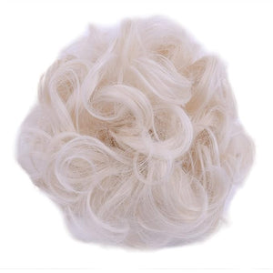 FRANCES Fake Hair Bun 1 Pack Synthetic Donut Bun Messy Bun Hair Slices Curly Wavy Headbands Women Bun Wig Synthetic Wig Hair Extensions Hair Accessories (Color : 60)