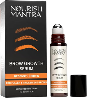 Nourish Mantra Eyebrow Growth Serum Boost Regrowth for Longer Thicker Fuller-Looking Brows Effective Enhancing Formula with RedensylBiotin &amp Peptides 10 ml