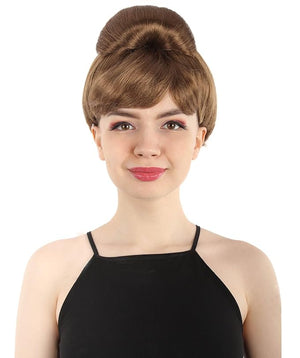 Women's Premium Bun Wig - Adjustable Capless Hair extensions with Realistic Synthetic Fibers - Multi-Color Elegant Bun Hairpiece for Halloween Cosplay and Everyday Wear Light Brown