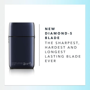 Blade &amp Stone PS501 Foil Shaver for Men ? Dual Foil Cordless Shaver with Graphene-X Blades and 8000 RPM Digital Motor ? All-Metal Rechargeable Wet and Dry Razor ? Dark Night