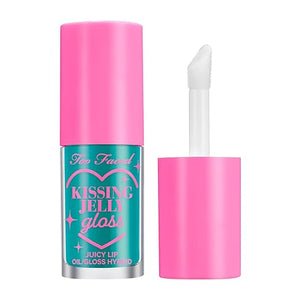 Too Faced Kissing Jelly Lip Oil Gloss | Hydrating Lip Oil + Gloss Hybrid for Instant Moisture and Shine, 0.15 Fl Oz