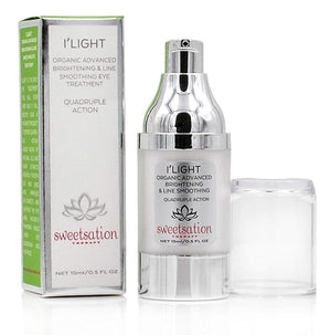 Sweetsation Therapy/YUNASENCE ILIGHT Organic Advanced Illuminating &amp Line Smoothing Eye Treatment 0.5oz. For Dark Circles Puffiness Fine Lines.
