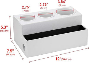 J JACKCUBE DESIGN Hair Tool Organizer Dryer Holder Hair Styling Accessories Organizer Bathroom Storage Countertop with 3 Holes(White) ? MK154D