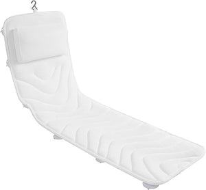 Full Body Bath Pillow for Bathtub Non-Slip Bath Pillows for Tub Spa Bathtub Pillow Cushion for Headrest Neck Shoulder and Back Rest SupportRelaxation Spa Accessories-50 x 15 (White)