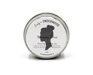 Lady Underwood Shaving Soap Set with Brush - Fast Lathering Natural Glycerin Shaving Cream Alternative for a Smooth Feel &amp Sweet Scent - For All Skin Types - Made with Aloe Vera - 6 oz (Rosemary M