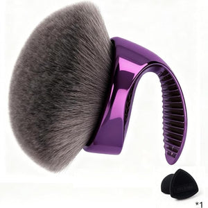 Extra Large 4.33 inch Kabuki Body Brush ? Self Tanner &ampFor Body Makeup &amp Foundation A must-have tool for quick makeup application ? Soft Vegan Bristles Wet &amp Dry Use ? Durab (Purple)