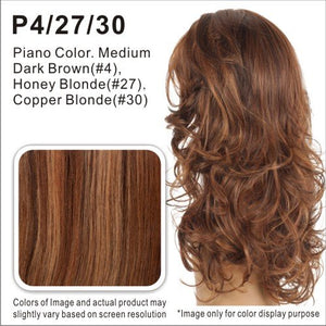 Lemon Pocket Bun Ponytail Color P4/27/30 - Vivica Fox Wigs 21 Length Loose Straw Curl New Futura Synthetic Extension Drawstring Combs Bundle MaxWigs Hairloss Booklet