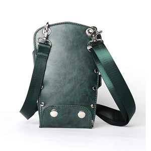 Scissors Pouch PU Leather Salon Barber Hairdressing Scissors Holster Hair Stylist Tools Bag Comb Shear Holster Waist Shoulder Belt (Green)