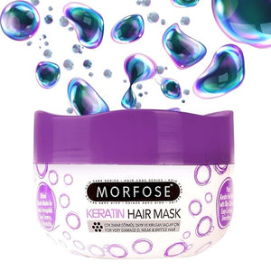 Morfose Keratin Hair Mask for Curls Frizzy Bleached Hair Deep Conditioning with Improved Elasticity 500ml
