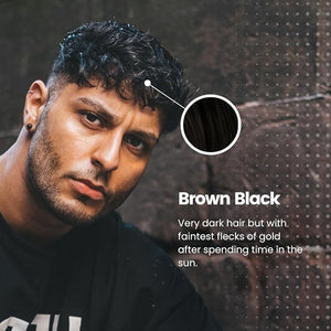 True Sons Hair Dye Foam for Men - Natural Look - Effortless Multi-Use Dye Kit with Instant Color Booster Applicator Ammonia-Free Formula Simpler Hair and Beard Dye (Brown Black)
