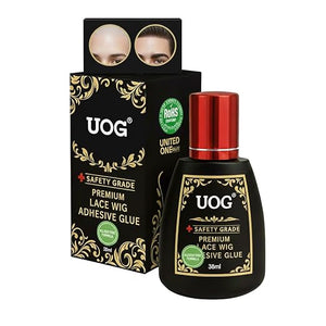 UOG (United One) Toupee Adhesive Glue?Strong Hold, Invisible Bond, Waterproof &amp; Humidity-Resistant | Non-Toxic,Oil-Resistant Glue for Lace Wigs, Poly &amp; PU Base Systems. No Irritation,Quick-Dry