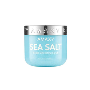 AMAXY Sea Salt Scalp Exfoliating Scrub | Remove Build Up Dirt Oil - Refreshes Oily Scalps - Reduce Flakes &amp Calm Itchiness - Silicon &amp Paraben Free - for Oily Scalp Men and Women - 9.8 oz