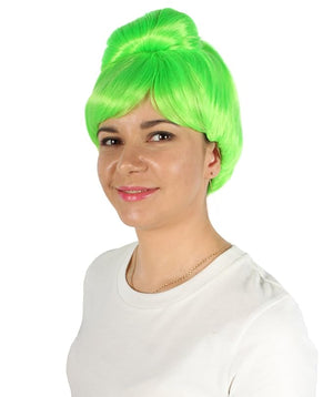 Women's Premium Bun Wig - Adjustable Capless Hair extensions with Realistic Synthetic Fibers - Multi-Color Elegant Bun Hairpiece for Halloween Cosplay and Everyday Wear Light Green