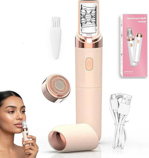 PluxyEpil Pro 3.0 Women's Painless Hair Remover, 2-in-1 Cordless Epilator &amp; Shaver for Face and Body (Arms, Legs, Underarms, Bikini), Rechargeable, Washable, 2025 Upgrade (Pink x 1pcs)