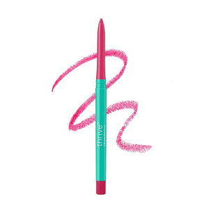Thrive Causemetics Lip Filler Long-Wearing + Plumping Lip Liner, Shea Butter Hydrating Lip Plumper Retractable Lip Liner Pencil, Built In Sharpener, Vegan &amp; Cruelty Free, Ebony (Fuchsia Pink)
