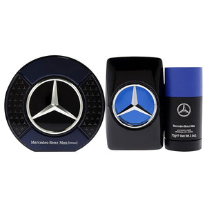 Mercedes Benz Intense Gift Set Perfumes for Men - Includes 2.7 oz Eau de Toilette Spray and 2.6 oz Deodorant Stick - Woody Scent - Opens with Notes of Pear - Evokes Power and Sensuality - 2 pc