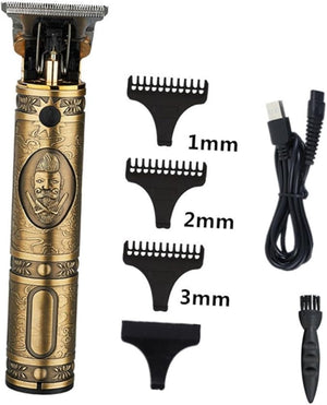 1Set USB Charging Hair Clipper for Professional Haircuts Trimmer for Home Barbershop Durable Bronze Design Easy to Use Hair Cutting Tool