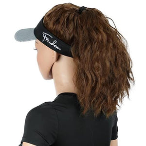 Hat Wig for Women Baseball Hat wig women's wig short curly hair wool curly wig ponytail braid wavy wig