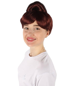 Women's Premium Bun Wig - Adjustable Capless Hair extensions with Realistic Synthetic Fibers - Multi-Color Elegant Bun Hairpiece for Halloween Cosplay, and Everyday Wear, Dark Brown