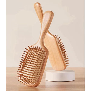 Wood Massage Hairbrush Women Hair Brushes Air Cushion Hair Combs Scalp Massagers Hair Combs 9.6Inch