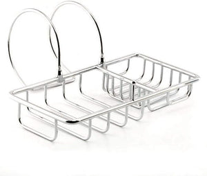 Signature Hardware 329489 Soap Basket with Sponge Holder - Chrome