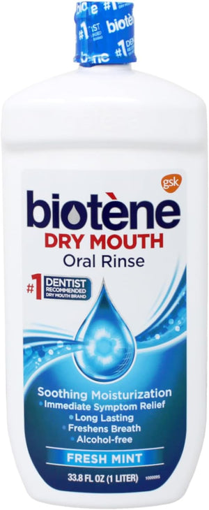 Biotene Fresh Mint Mouthwash &amp Toothpaste Kit: Includes Dry Mouth Oral Rinse Mouthwash 33.8 oz &amp Fluoride Toothpaste 4.3 oz