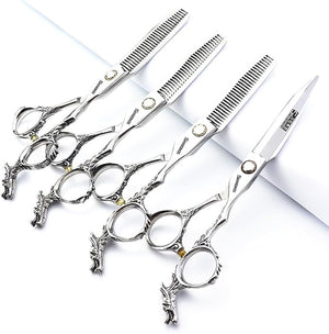 6/7/9 inch Professional Hair Cutting Thinning Scissors Barber Shears Hairdressing Salon Set (Cutting scissors) (6-inch 4pc)