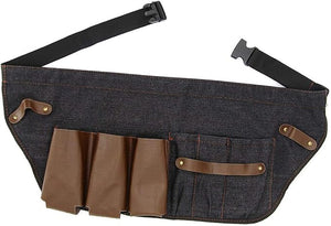 PERFEHAIR Hair Stylist Tool Belt Salon Hairdresser Barber Hair Tool Belt Bag-Denim Fabricas and Real Leather