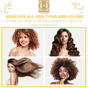 OMM Collection Natural Hair Thickening Mask - For Hair Loss Prevention &amp Thinning - Hydrating Hair Mask for Dry &amp Damaged Hair Boost Hair Growth Stimulates Hair Follicles All Hair Vegan