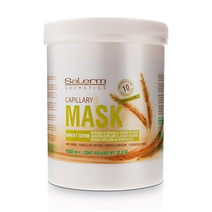 SALERM - Nourishing Hair Mask - 1000 ml - with Wheat Germ - for Dry and Damaged Hair - Deep Hair Hydration - Shine and Brightness - Hair Strengthening