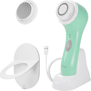 Spa Sciences - NOVA - Sonic Cleansing Brush with Bristles &amp Infusion System ? Anti-Aging Facial Exfoliating Waterproof and USB Rechargeable
