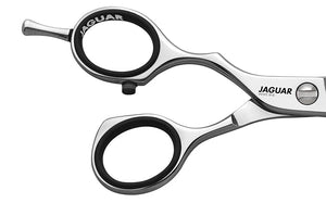 Jaguar Shears White Line JP 38 5.25 Inch Left Handed Thinner Professional Ergonomic Steel Hair Thinning Texturizing Cutting &amp Trimming Scissors for Salon Stylists Beauticians &amp Barbers