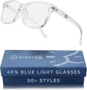 100% Blue Light Blocking Glasses - Women + Men - Better Sleep - Anti Eye Strain Protection - Computer Screens Gaming