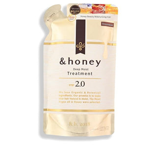 &amp-Honey Deep Moist Treat-ment Step 2.0 Refill 350g - Deep Moisturizing &amp Repairing Hair Oil for Dry/Damaged Hair Honey-Infused Sulfate/Paraben Free French Lavender Honey Scent Hair Care fo