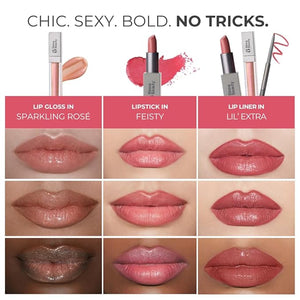 Rinna Beauty Lip Kit - Rodeo Drive - All in One Perfect Rose Lip Color - Includes Lipstick, Lip Gloss, and Lip Liner - Vegan Formula, Long-lasting, Anti-Aging, Moisturizing, Cruelty-Free - 1 each