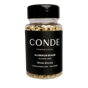 Conde Hair Aluminum Beads Silicon Lined (White Blonde)