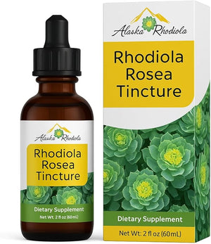 Alaskan Rhodiola Rosea Tincture ? Natural Stress Support Rhodiola Supplement Adaptogen for Energy &amp Mental Clarity Liquid Extract for Anxiety &amp Focus ? 2 oz